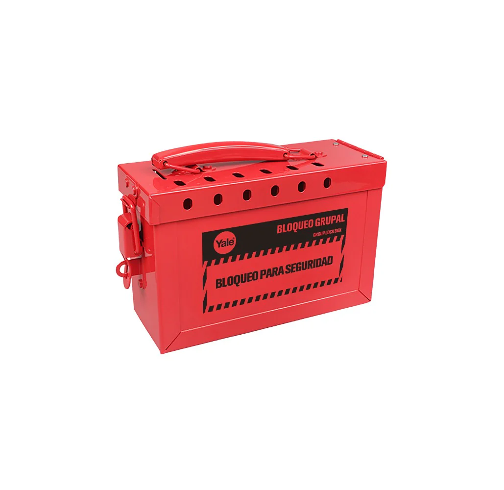 Caja de Bloqueo Roja Grupal: Seguridad Industrial Portátil - Image 2