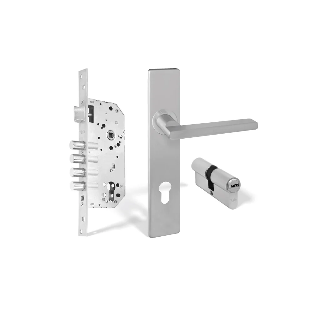 Kit Cerradura de Incrustar 4 Bulones con Manija Génova